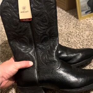 Ariat Black Embossed Leather Boots